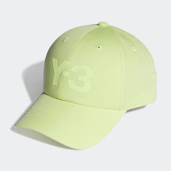 Y-3 Adidas big logo cap in yellow green - Picture 1 of 5